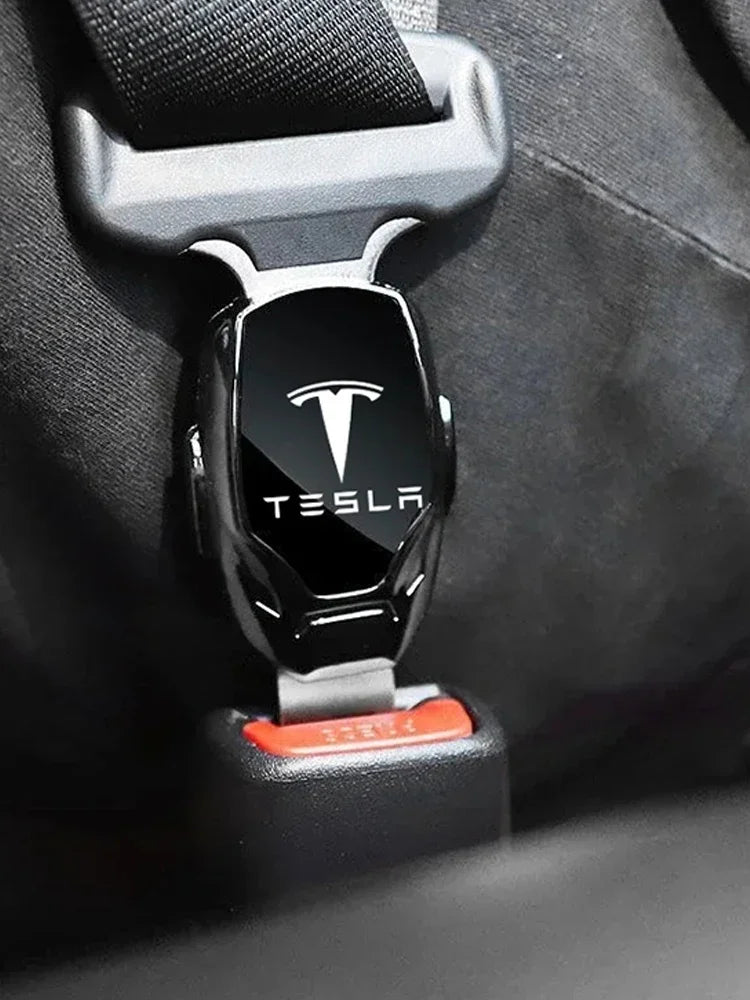2pcs Zinc Alloy Car Seat Belt Clip Extender Thick Insert Lock Buckle Extender for Tesla Model 3 S X Model Y Car Accessories