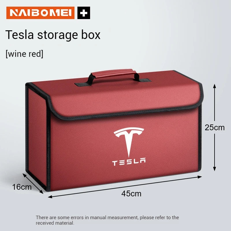 Car Trunk Storage Box Organizer Foldable Stowing Tidying Container Bag For Tesla Model 3 Model Y Model X Model S Accessories