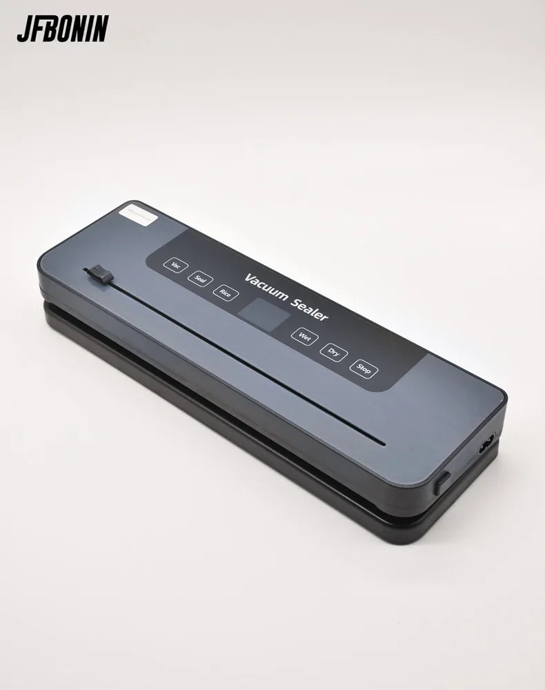 Electric Vacuum Sealer Dry/Wet Food Sealed Packaging Kitchen Food Storage Seal Built-in Cutter Knife