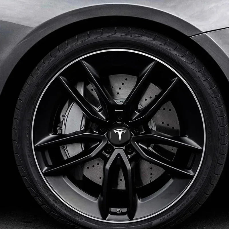 4pcs 56mm Emblem Sticker Car Wheel Center Hub Metal Cap for Tesla Model S 3 X Y Smart Fortwo Forfour 453 451 450 Accessories