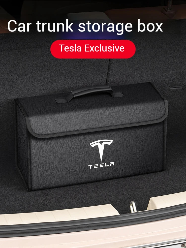 Car Trunk Storage Box Organizer Foldable Stowing Tidying Container Bag For Tesla Model 3 Model Y Model X Model S Accessories