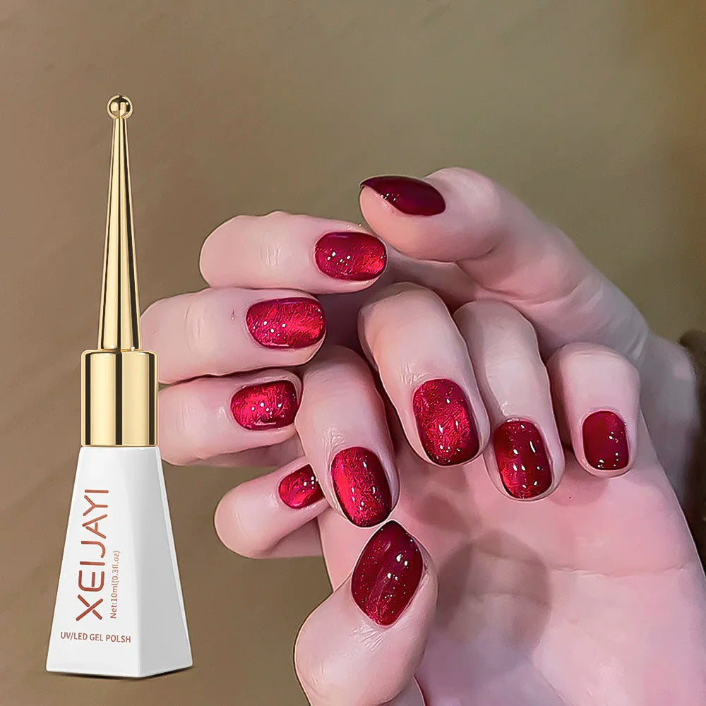 XEIJAYI Pink Cat Eye Gel Nail Polish Ceramic Magnetic Gel UV Semi-permanent Enamels Varnish Nail Supplies For Professionals Gel