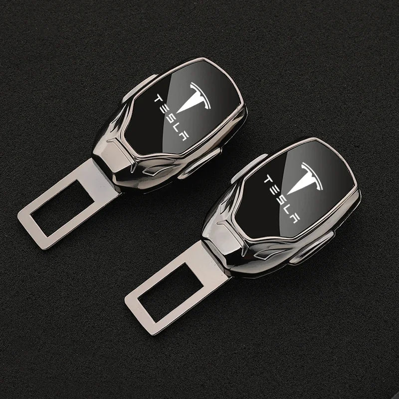 2pcs Zinc Alloy Car Seat Belt Clip Extender Thick Insert Lock Buckle Extender for Tesla Model 3 S X Model Y Car Accessories