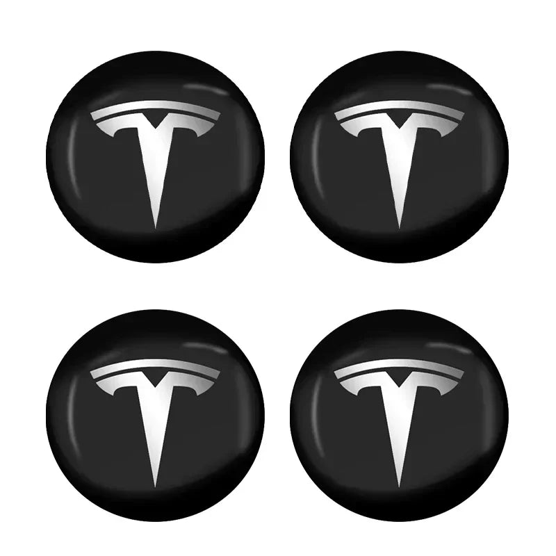 4pcs 56mm Emblem Sticker Car Wheel Center Hub Metal Cap for Tesla Model S 3 X Y Smart Fortwo Forfour 453 451 450 Accessories