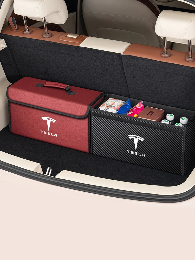 Car Trunk Storage Box Organizer Foldable Stowing Tidying Container Bag For Tesla Model 3 Model Y Model X Model S Accessories