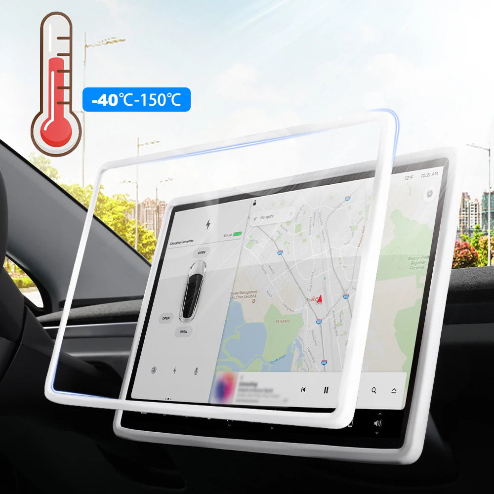 For Tesla Highland Screen Protector Silicone Frame Display Edge Body Cover Central Control Accessories For Tesla Model 3 Y