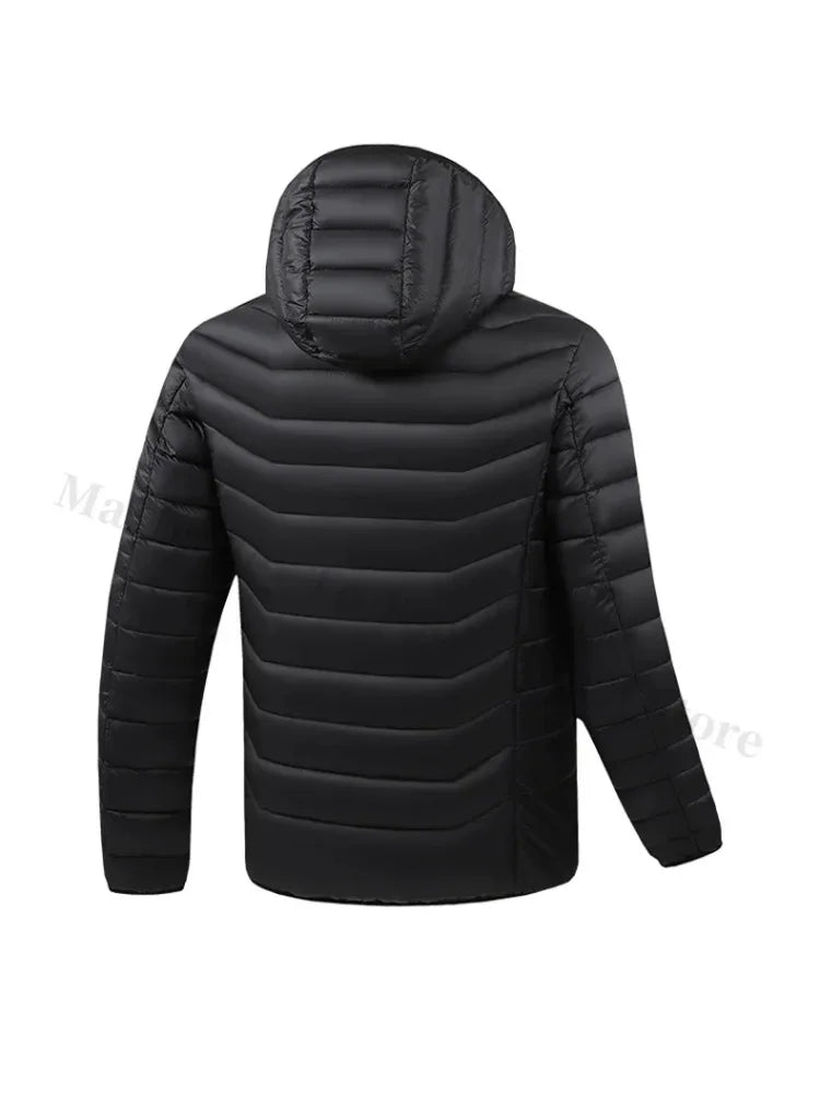 21 Areas Heating Jacket Men Winter USB Electric Heated Coat Functional Self Heating Clothes Outdoor Snow Ski Thick Padded Jacket