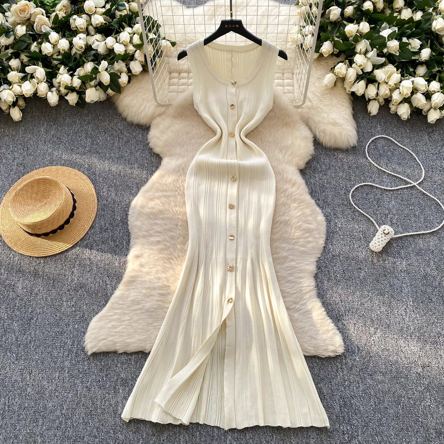 YuooMuoo Brand Fashion Luxury Single-breasted Maxi Dress Women Sleeveless Wrap Hip Bodycon Summer Dress Elegant Party Vestidos