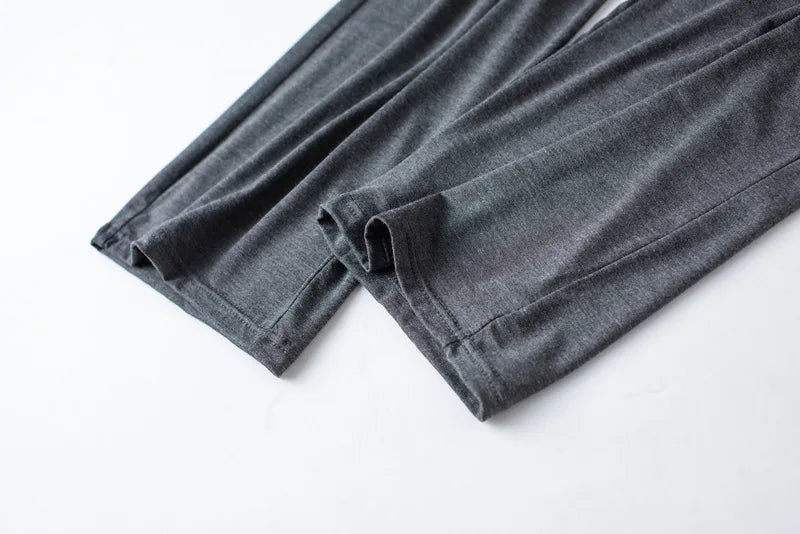Men's spring and summer new modal pajamas two-piece short-sleeved trousers thin large size loose sports home wear suit sleepwear