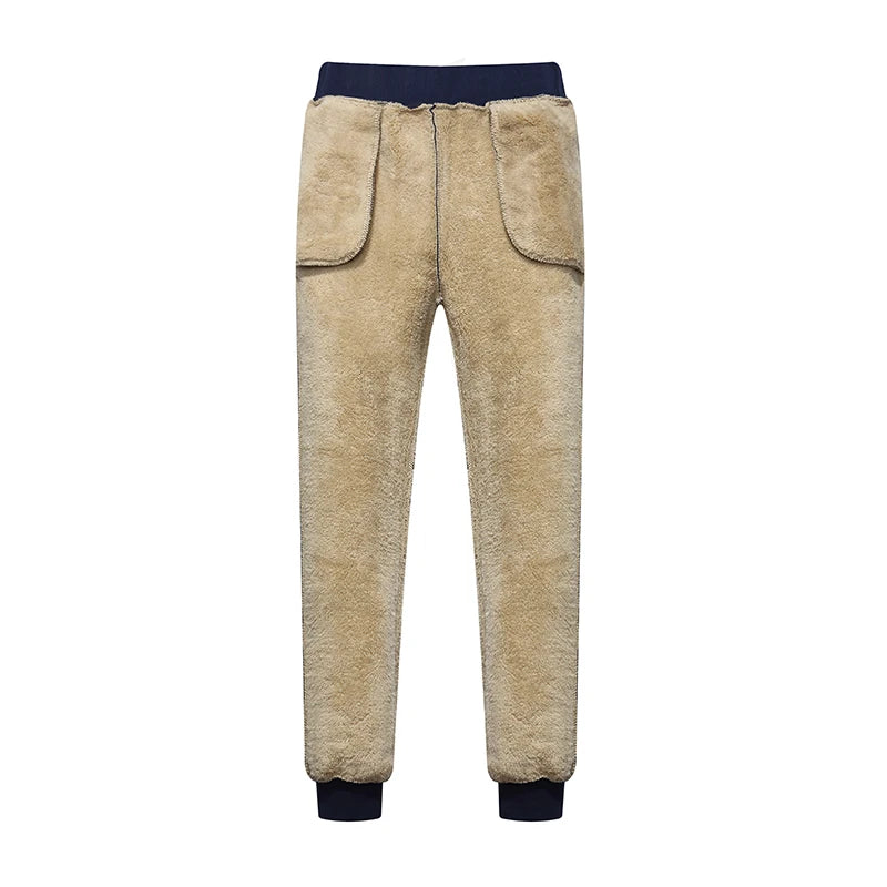 Men's Winter Pants Male Stretch Warm Sweatpants Thermal Thick Fleece Trousers Men Windproof cashmere Pants Men Lamb wool Joggers