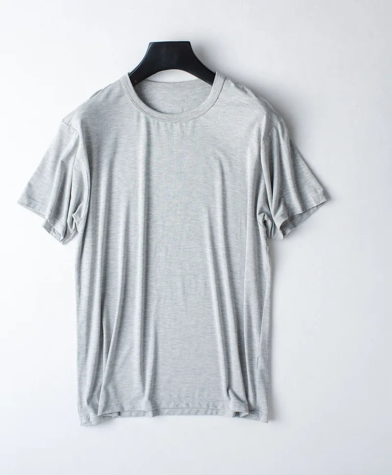 Men's spring and summer new modal pajamas two-piece short-sleeved trousers thin large size loose sports home wear suit sleepwear