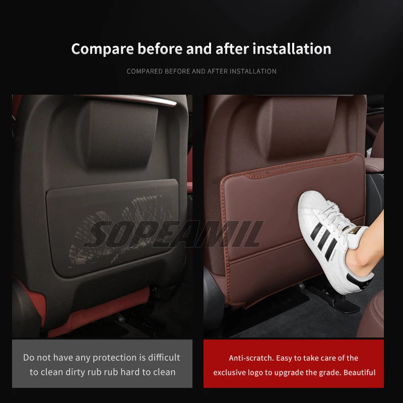 Car Seat Back Protection Anti-Kick Pad Rear Seat Storage Bag For Tesla Model 3 Model Y Model S Model X Cyberbruck Beast Roadster