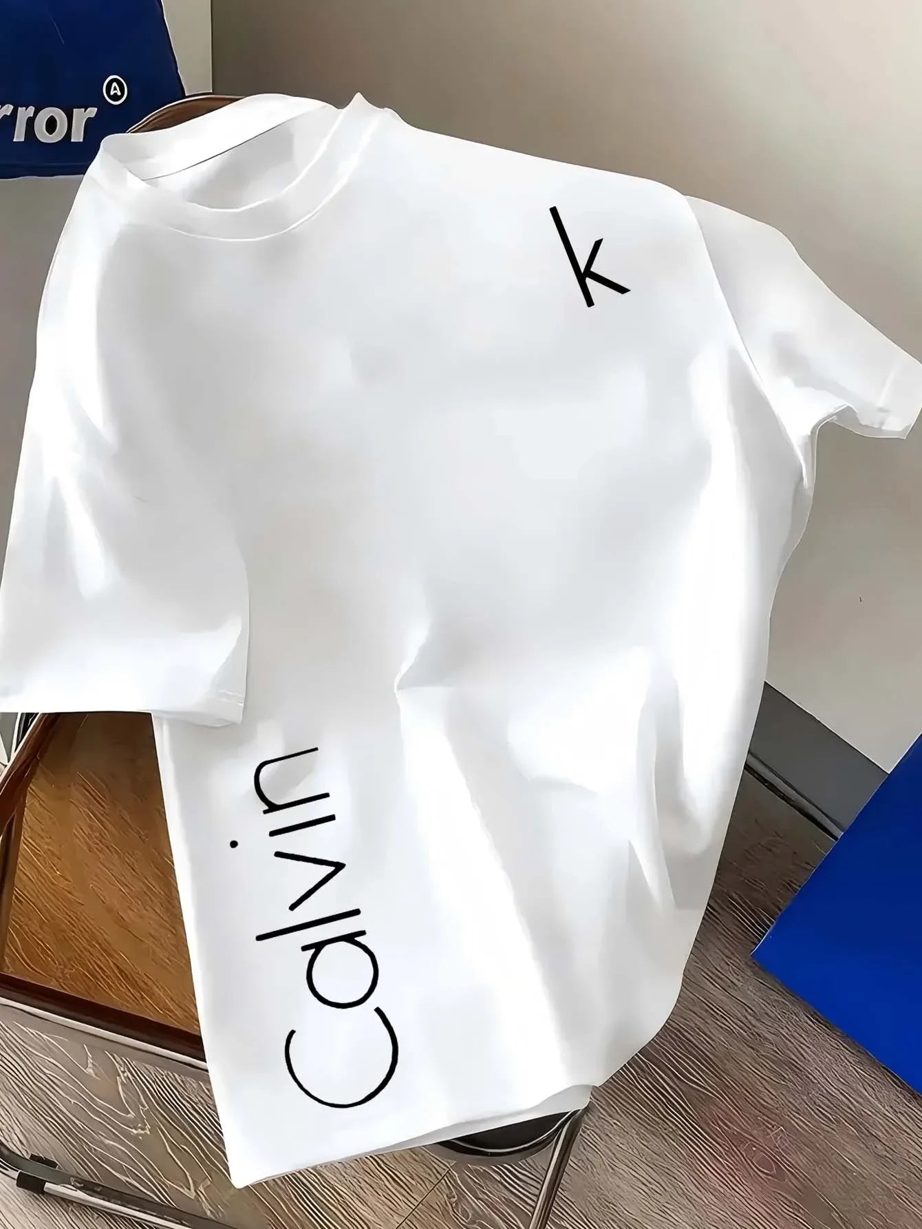 Summer's new trendy men's clothing, 100% pure cotton casual, fashionable and sporty high street T-shirt for daily outings