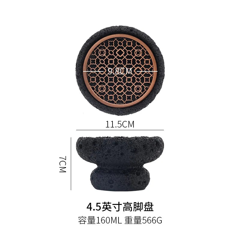 Japanese Tableware Rock Sushi Plate Coal Ball Volcanic Stone Swing Plate Steak Plate Hotel Creative Dining Plate Sushi Dish