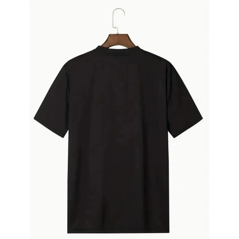 Men's Hot  2025 Summer New Men's and Women's Short-sleeved T-shirt Round Neck Casual Versatile Trend Fashion Simple Printed Top