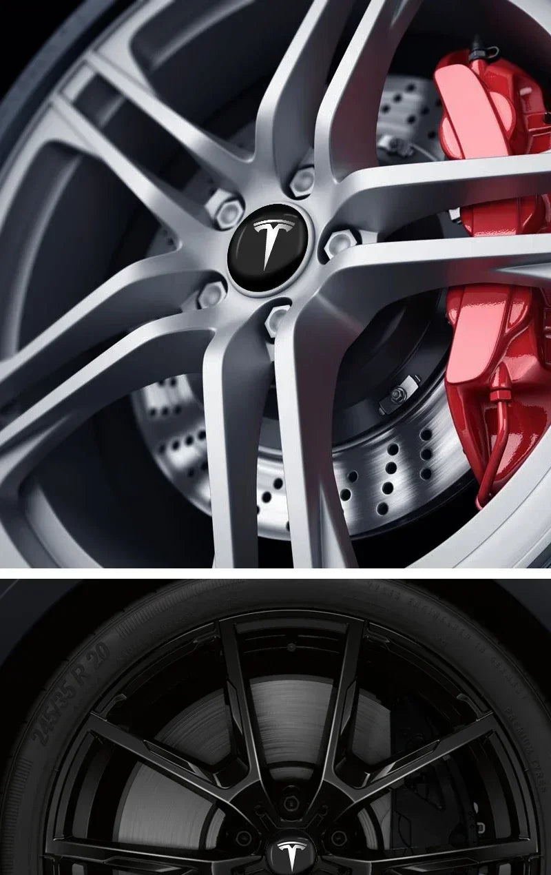 4pcs 56mm Emblem Sticker Car Wheel Center Hub Metal Cap for Tesla Model S 3 X Y Smart Fortwo Forfour 453 451 450 Accessories