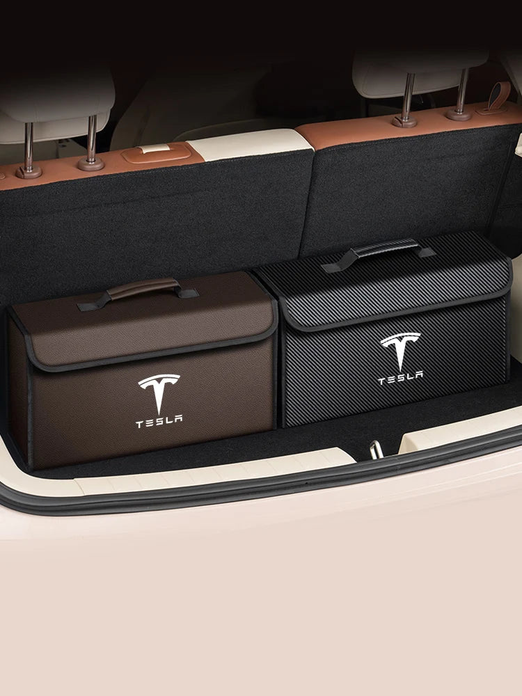 Car Trunk Storage Box Organizer Foldable Stowing Tidying Container Bag For Tesla Model 3 Model Y Model X Model S Accessories