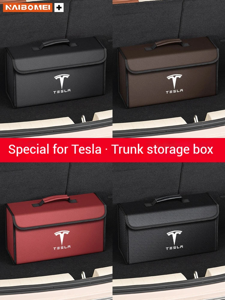 Car Trunk Storage Box Organizer Foldable Stowing Tidying Container Bag For Tesla Model 3 Model Y Model X Model S Accessories