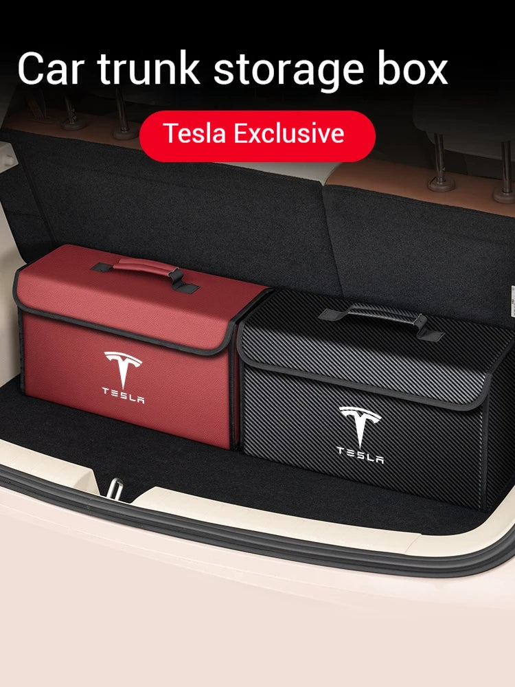 Car Trunk Storage Box Organizer Foldable Stowing Tidying Container Bag For Tesla Model 3 Model Y Model X Model S Accessories