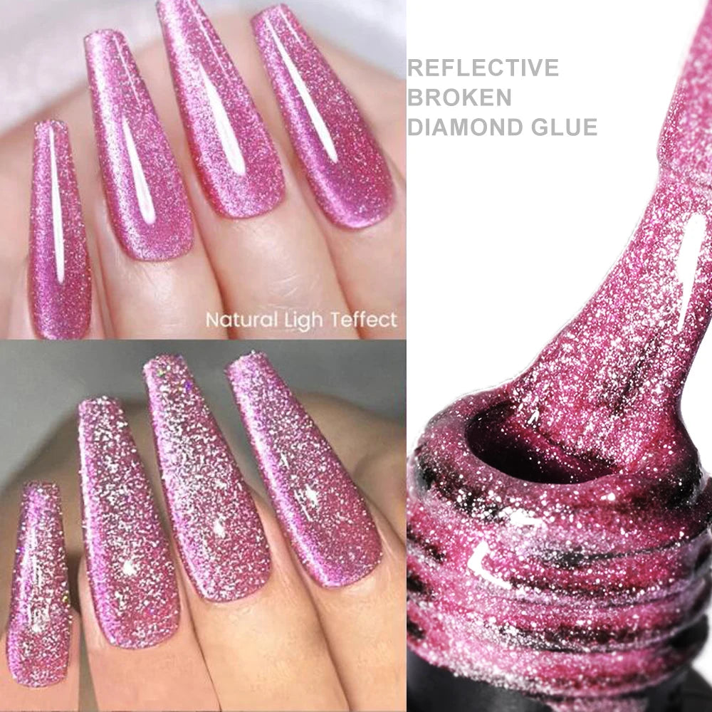 XEIJAYI Pink Cat Eye Gel Nail Polish Ceramic Magnetic Gel UV Semi-permanent Enamels Varnish Nail Supplies For Professionals Gel