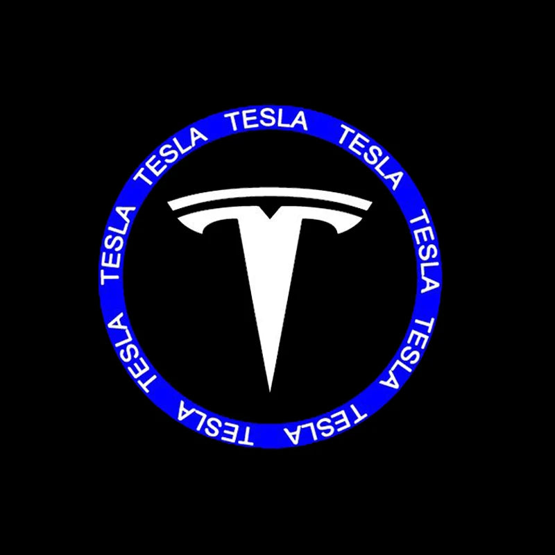 4Pcs Car Door Welcome Lamp HD LED Emblem Projector Lights for Tesla Model 3 Model X Model Y Model S Shadow Light Accessories