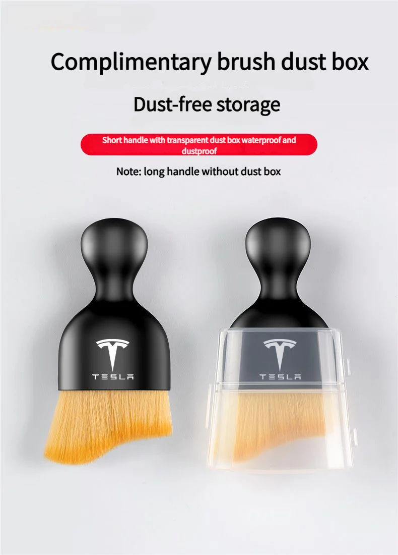 For Tesla Model 3 Model S Model X Model Y Cybertruck Roadster Car Interior Cleaning Soft Brush Dusting Tools Accessories