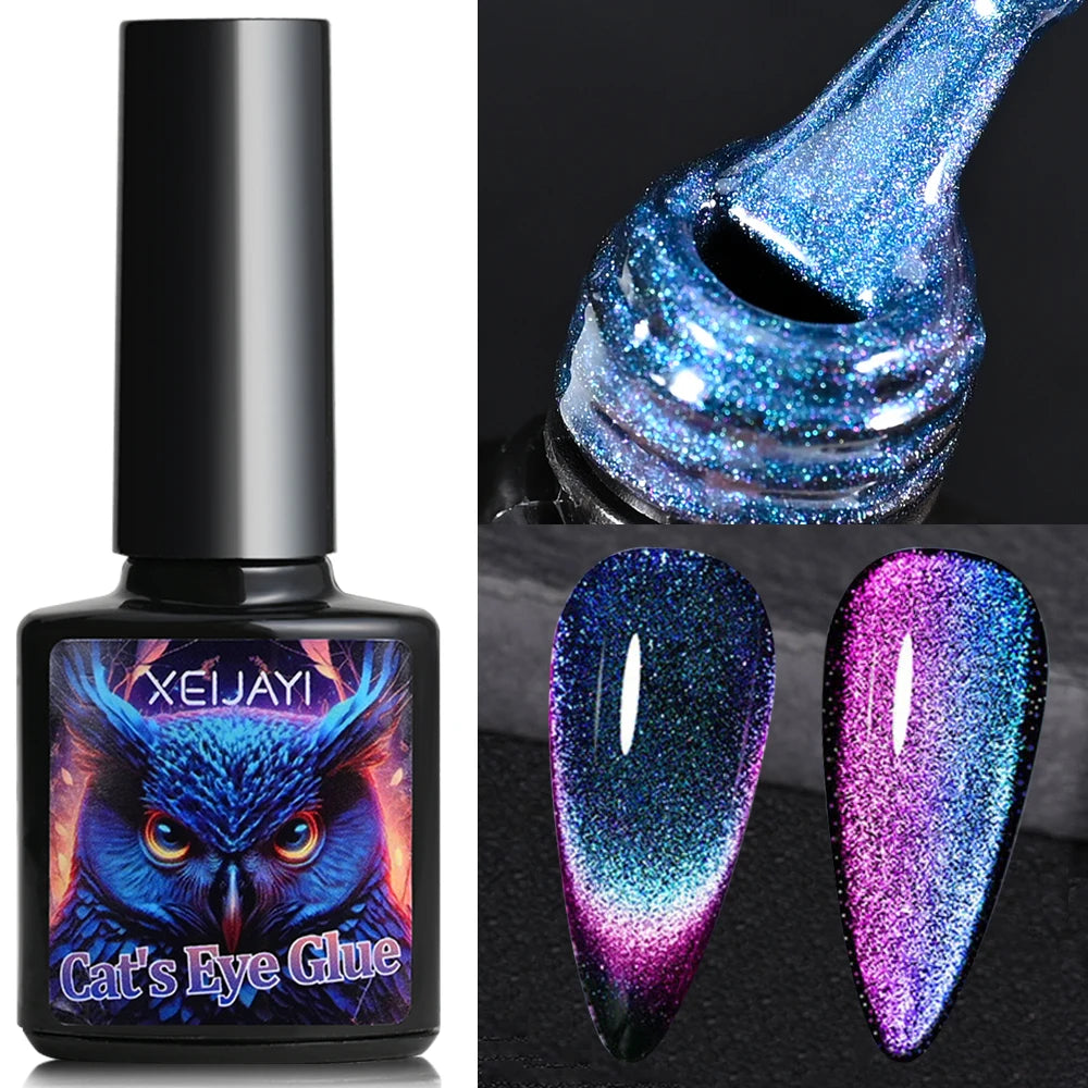 XEIJAYI Pink Cat Eye Gel Nail Polish Ceramic Magnetic Gel UV Semi-permanent Enamels Varnish Nail Supplies For Professionals Gel