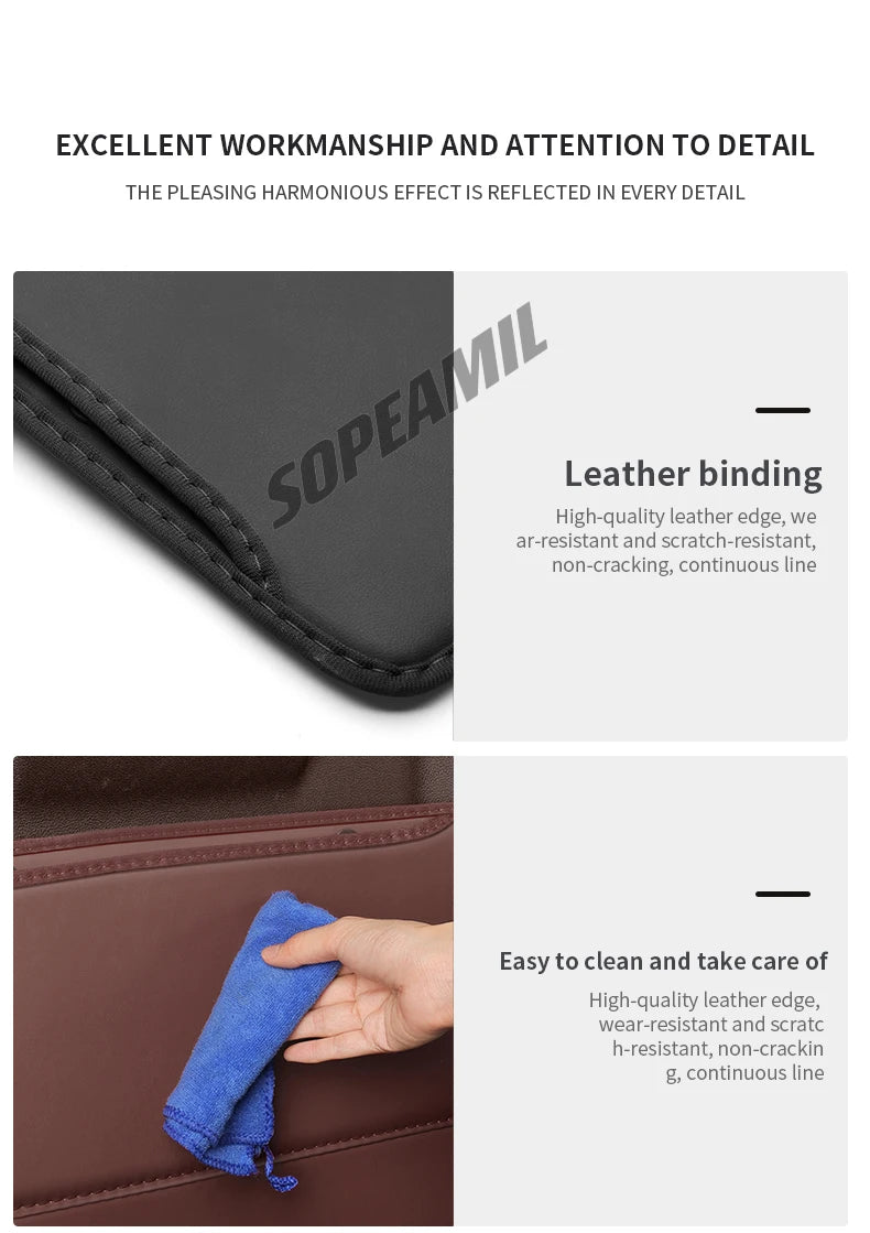 Car Seat Back Protection Anti-Kick Pad Rear Seat Storage Bag For Tesla Model 3 Model Y Model S Model X Cyberbruck Beast Roadster