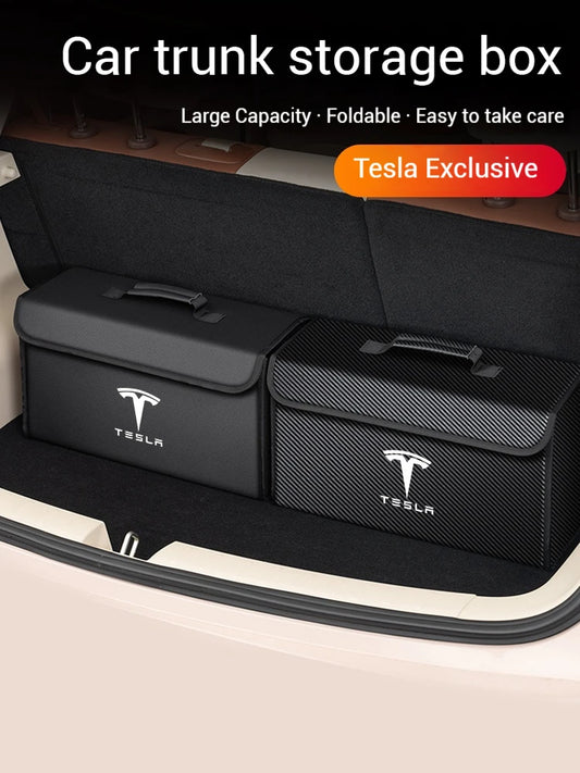 Car Trunk Storage Box Organizer Foldable Stowing Tidying Container Bag For Tesla Model 3 Model Y Model X Model S Accessories