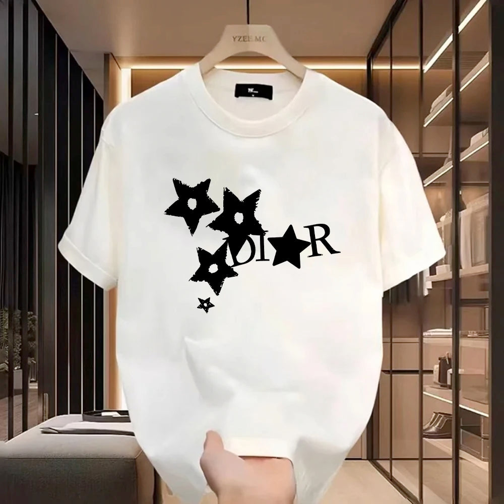 Women High Quality Casual T-Shirt Harajuku Y2k Designer Ladies Luxury Tees Female Vintage Trendy Pure Cotton Pullover T Shirts