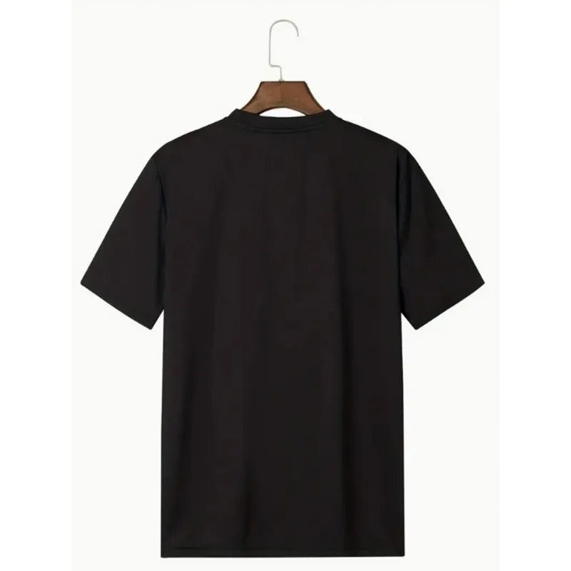 Men's Hot  2025 Summer New Men's and Women's Short-sleeved T-shirt Round Neck Casual Versatile Trend Fashion Simple Printed Top