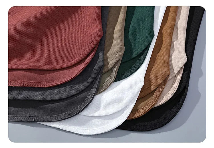 2025 Arc short-sleeved Set: Quality and Fashionable men's short-sleeved casual high-neck set + shorts, 2-piece set, high-quality