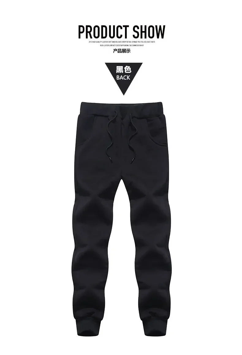 Men's Winter Pants Male Stretch Warm Sweatpants Thermal Thick Fleece Trousers Men Windproof cashmere Pants Men Lamb wool Joggers