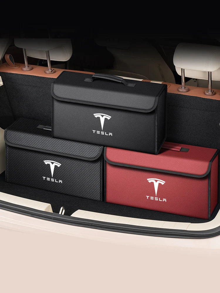 Car Trunk Storage Box Organizer Foldable Stowing Tidying Container Bag For Tesla Model 3 Model Y Model X Model S Accessories