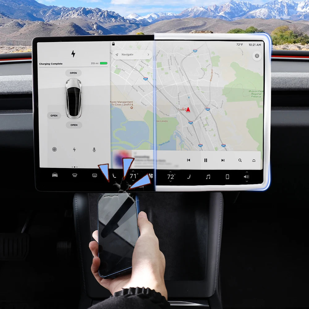 For Tesla Highland Screen Protector Silicone Frame Display Edge Body Cover Central Control Accessories For Tesla Model 3 Y