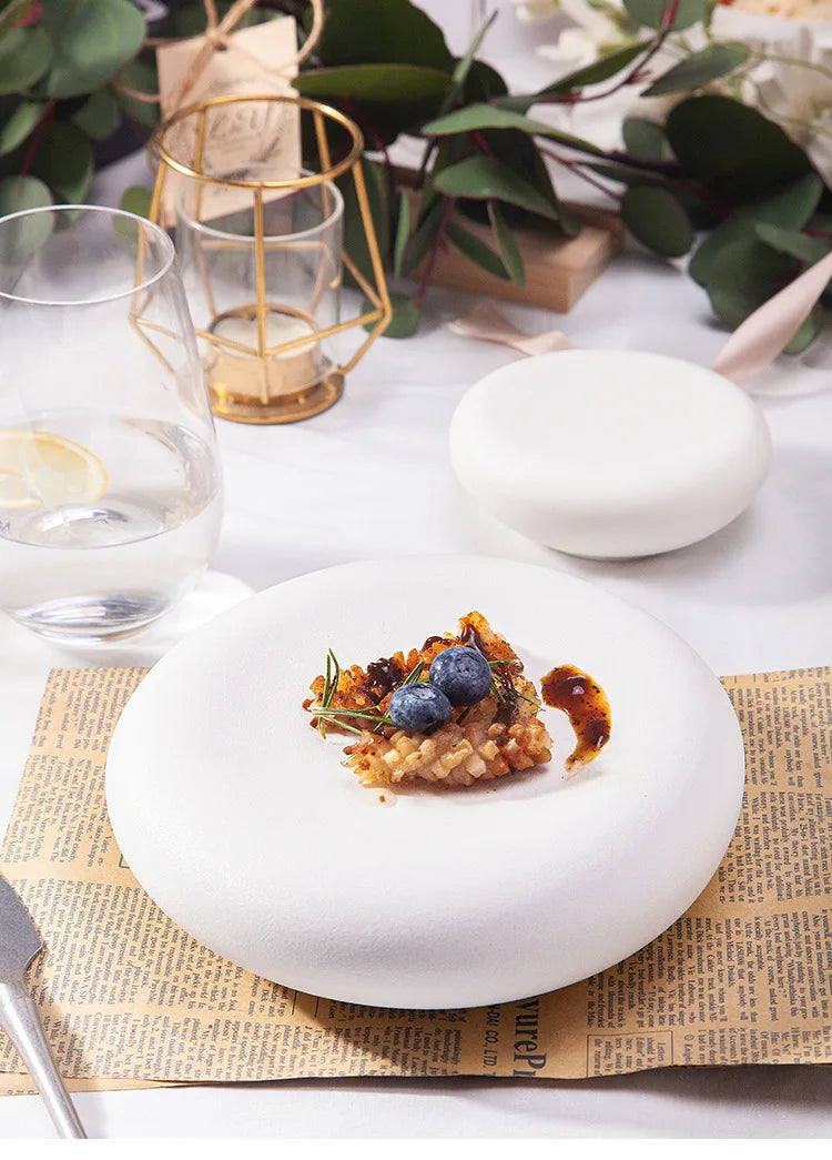 Ceramic Dinner Plate Restaurant Creative Cooking Plate Steak Plate Snack Plates Dessert  Plates Sushi Plates Household Utensils