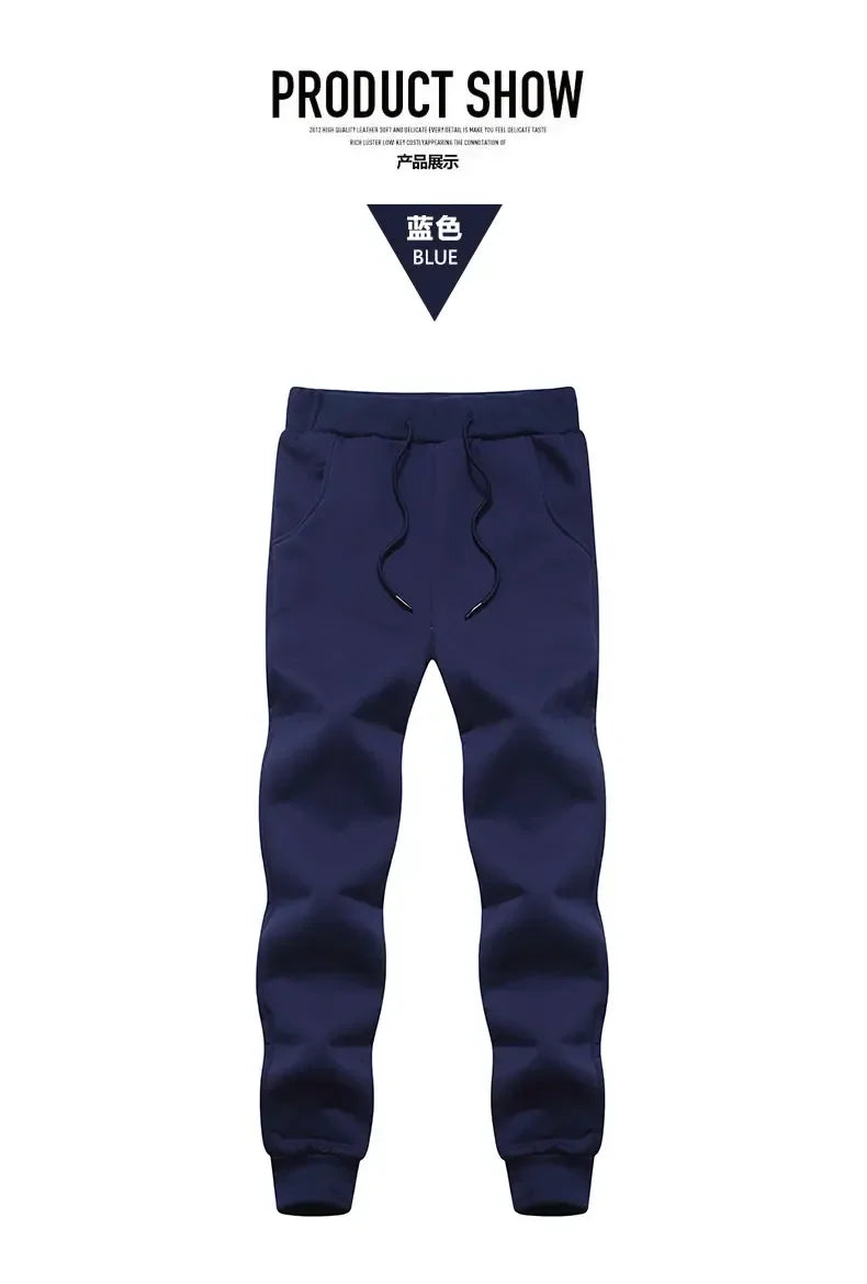 Men's Winter Pants Male Stretch Warm Sweatpants Thermal Thick Fleece Trousers Men Windproof cashmere Pants Men Lamb wool Joggers