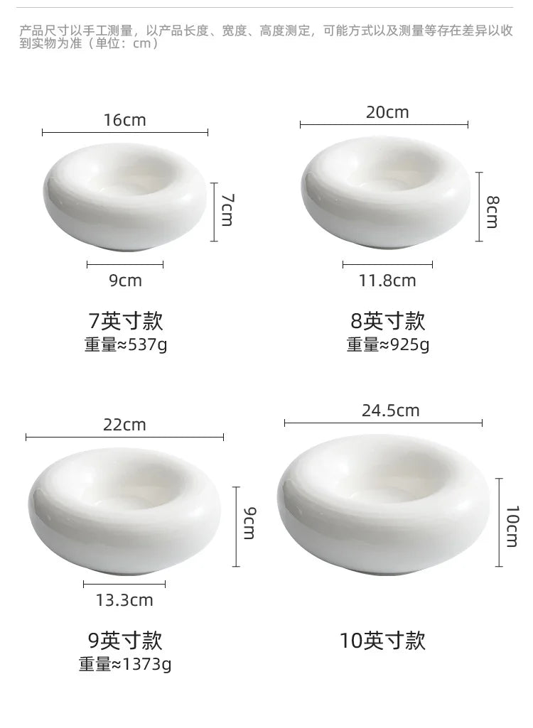 Artistic Cuisine White Tableware Heated Buffet Platter High-End Hotel Restaurant Featured Cold Dishes Personalized Plate