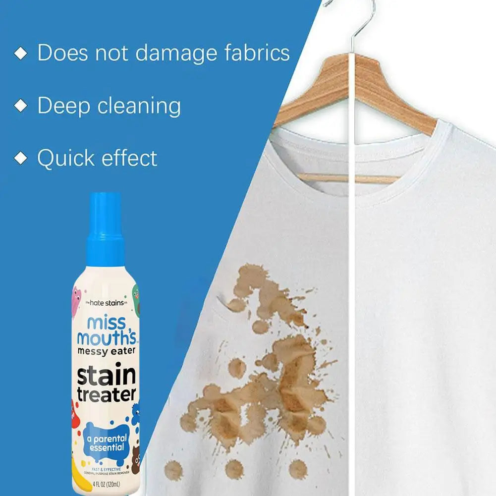 Effective Stain Remover Fabric Stain Remover Spray 120ml Stain Yellow Removal Dust Bleached Decontamination Treater Spray