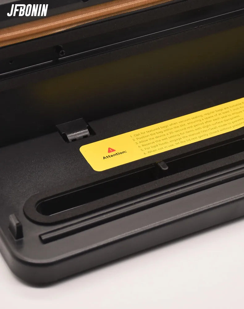 Electric Vacuum Sealer Dry/Wet Food Sealed Packaging Kitchen Food Storage Seal Built-in Cutter Knife