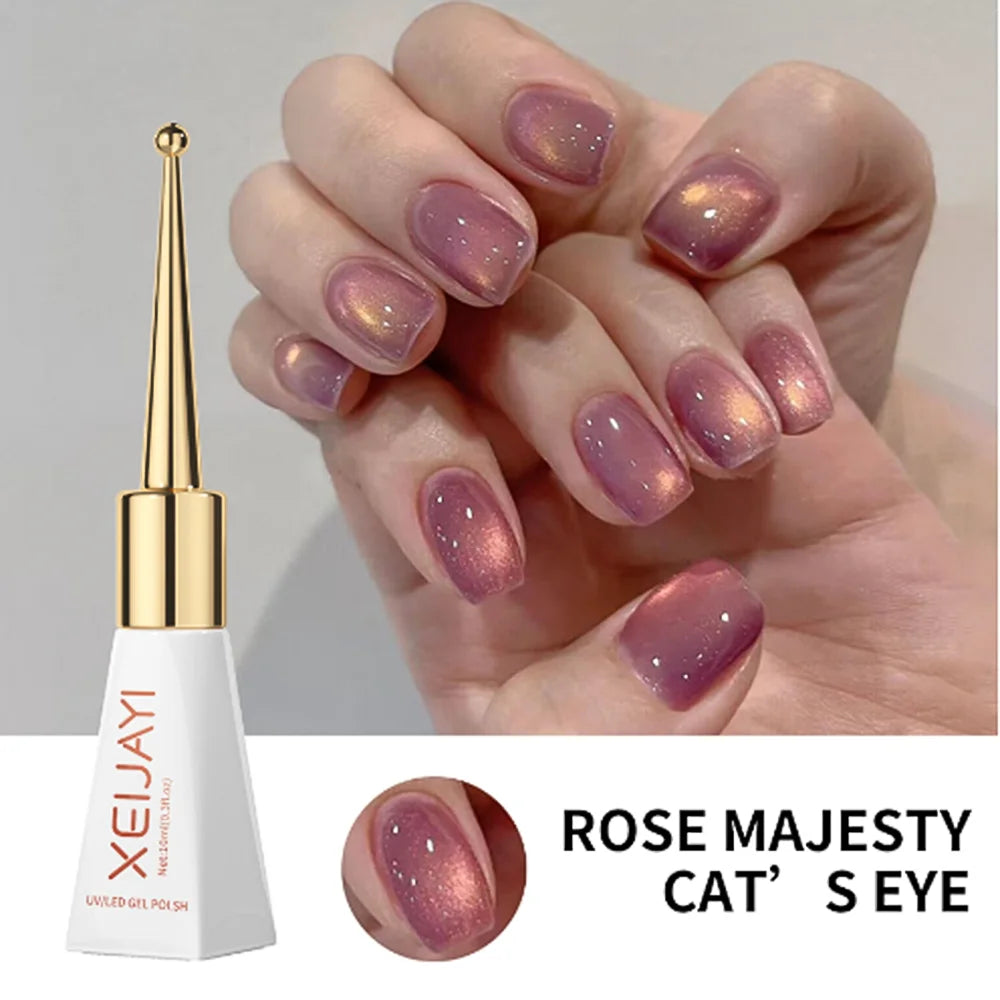 XEIJAYI Pink Cat Eye Gel Nail Polish Ceramic Magnetic Gel UV Semi-permanent Enamels Varnish Nail Supplies For Professionals Gel