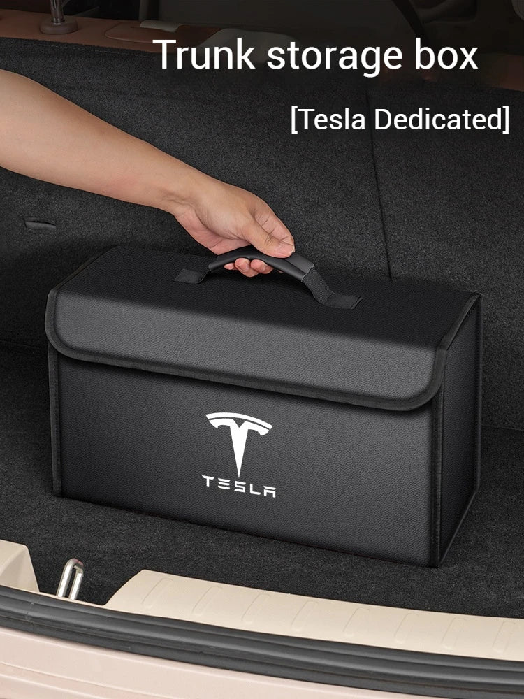 Car Trunk Storage Box Organizer Foldable Stowing Tidying Container Bag For Tesla Model 3 Model Y Model X Model S Accessories