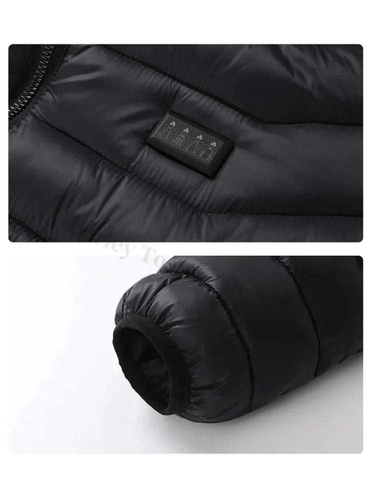 21 Areas Heating Jacket Men Winter USB Electric Heated Coat Functional Self Heating Clothes Outdoor Snow Ski Thick Padded Jacket