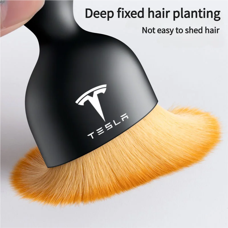 For Tesla Model 3 Model S Model X Model Y Cybertruck Roadster Car Interior Cleaning Soft Brush Dusting Tools Accessories