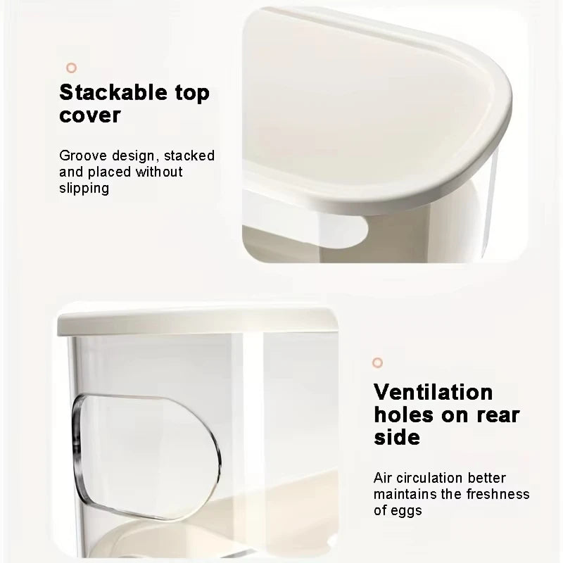 Bilayer Fridge Egg Storage Box Automatic Rolling Eggs Holder Rack Ladder Style Refrigerator Eggs Dispenser Egg Organizers Holder