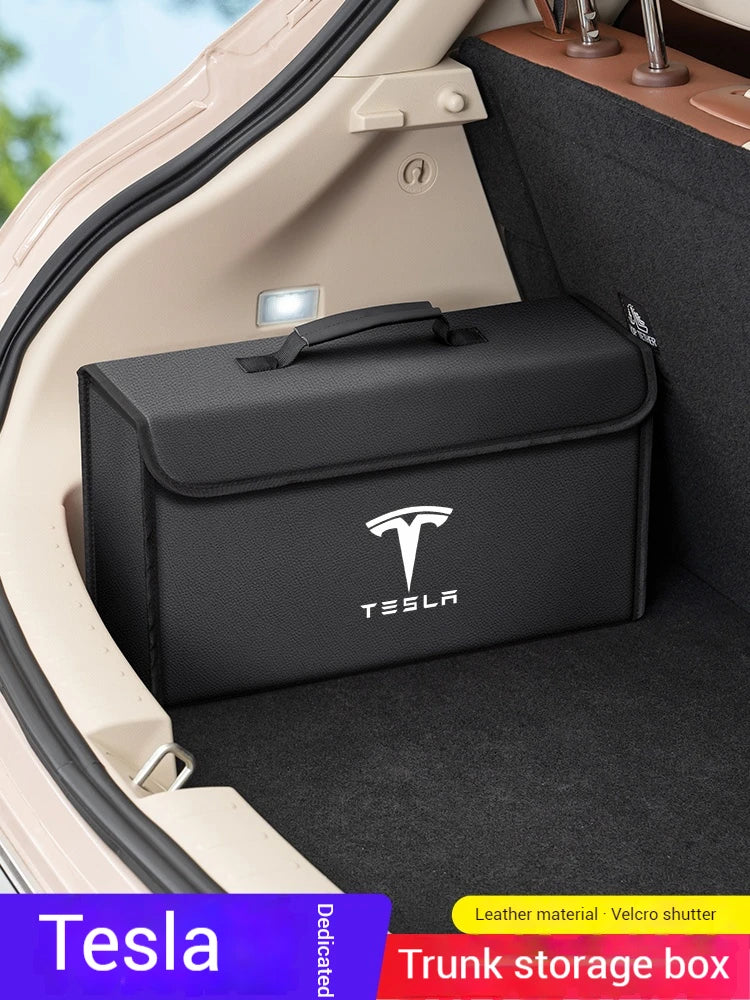 Car Trunk Storage Box Organizer Foldable Stowing Tidying Container Bag For Tesla Model 3 Model Y Model X Model S Accessories