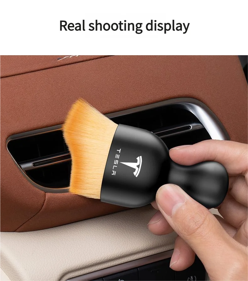 For Tesla Model 3 Model S Model X Model Y Cybertruck Roadster Car Interior Cleaning Soft Brush Dusting Tools Accessories