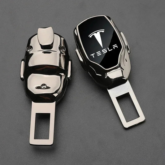 2pcs Zinc Alloy Car Seat Belt Clip Extender Thick Insert Lock Buckle Extender for Tesla Model 3 S X Model Y Car Accessories