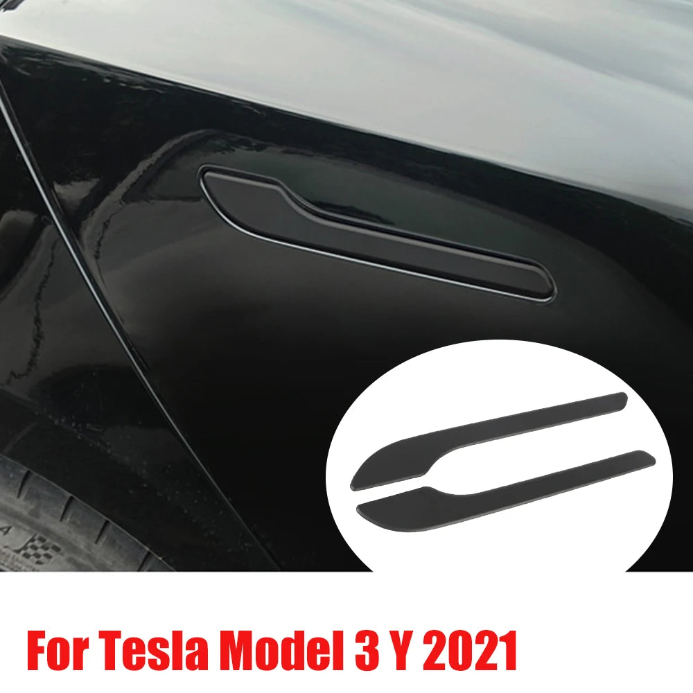 YOSOLO Car Door Handle Wrap Cover Decorative Stickers 4Pcs/Set Anti-scratch For Tesla Model 3 Y 2021 ABS Protector Sticker