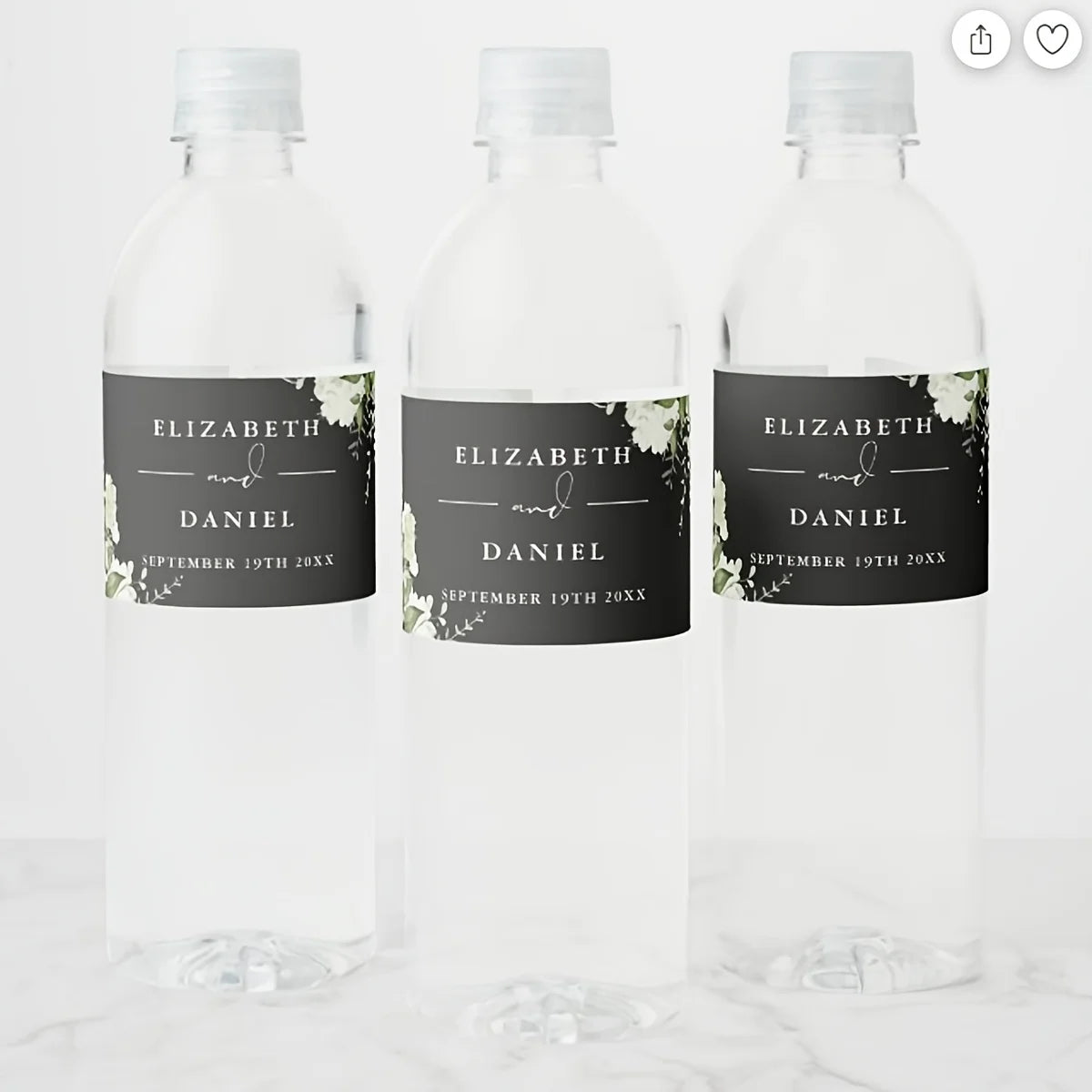 30pcs custom wedding welcome water bottle label can print wedding water bottle stickers, personalized simple wedding stickers DI